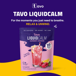 Open suitcase packed with Tavo merch and drink mixes for travelling with LiquidCalm liquid calm and LiquidHydrate liquid hydrate.