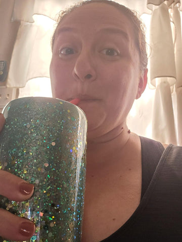 Customer enjoying a Tavo drink as part of their daily routine.